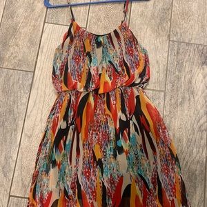 Multi colored loose fitting dress.